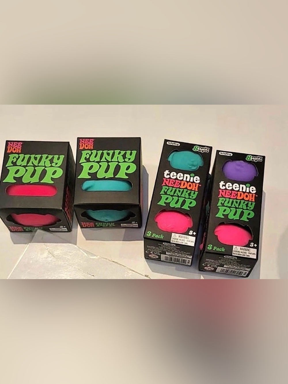2 Funky Pup Teennie Needoh 3 pack & 1 Funky pup. Brand new. Ships same day. Fast